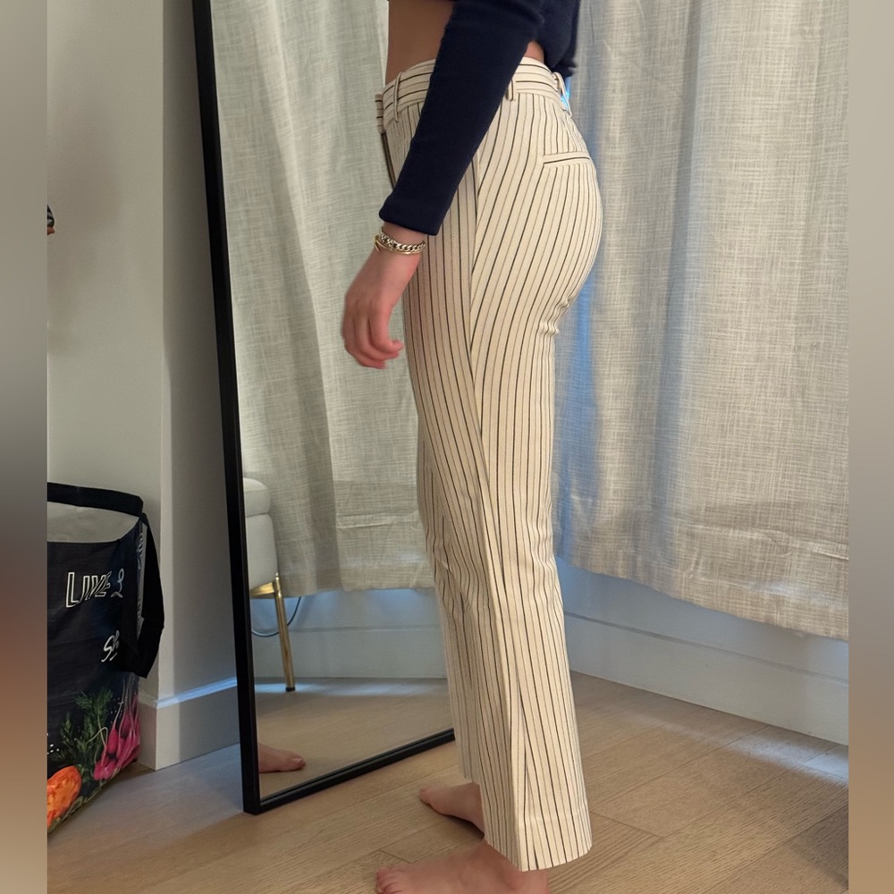 Derek Lam 10 Crosby cream pinstripe pant - Picture 3 of 6